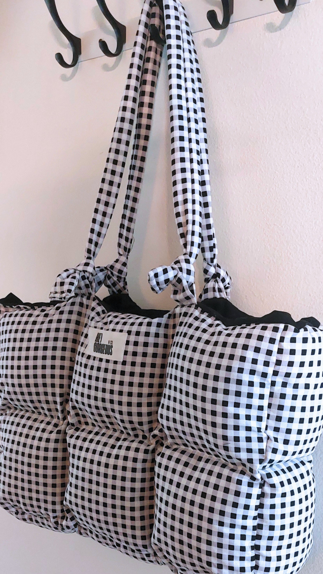 Hey Gorgeous N Co. Handmade Large Quilted Cloud Bag – Soft Luxury Puffer Tote