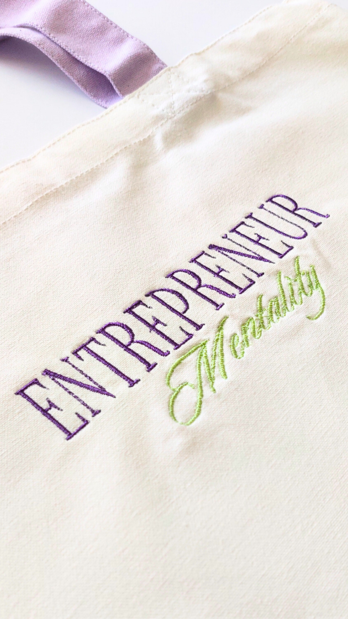 Entrepreneur Mentality™ Embroidered Tote Bag