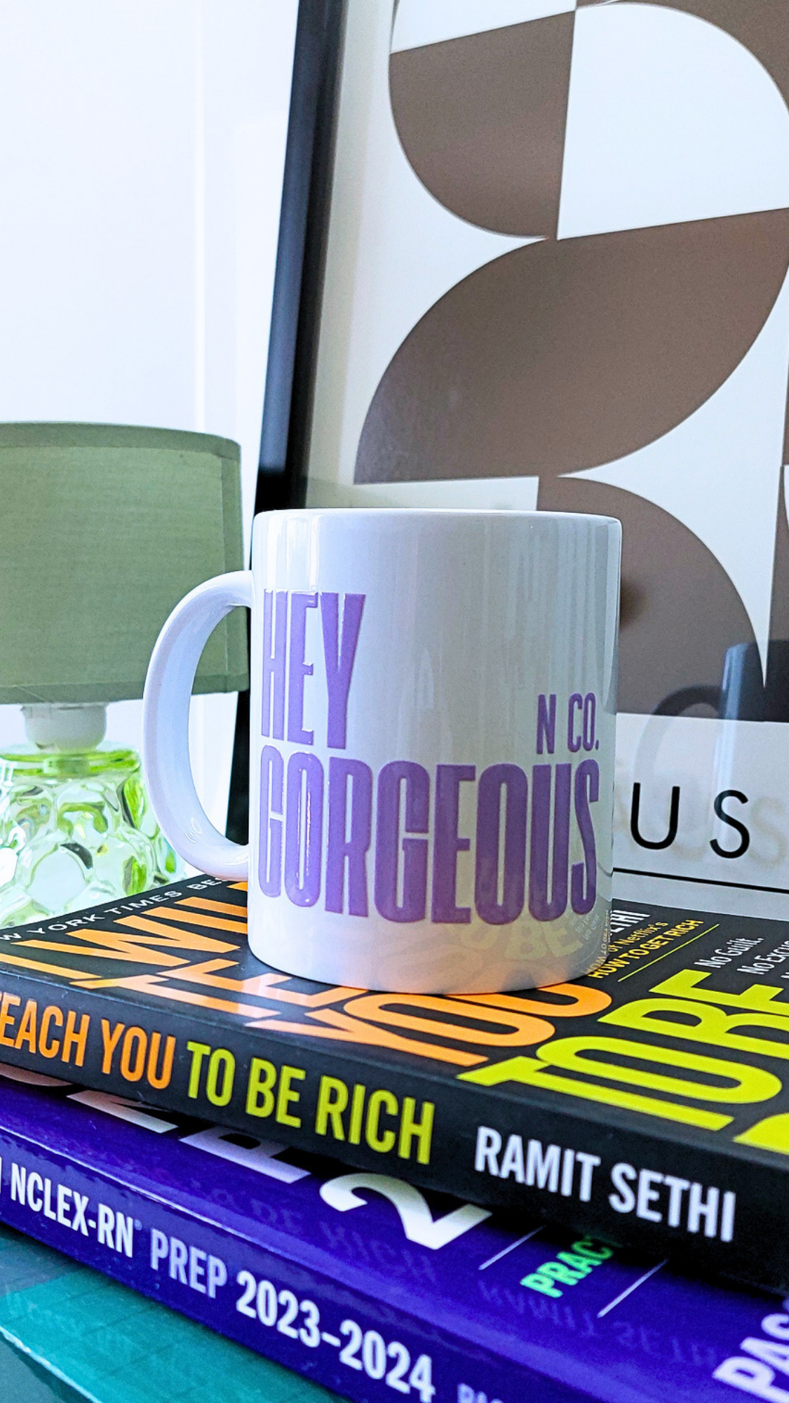 Hey Gorgeous N Co. 11 oz Porcelain Ceramic Mug – Signature Edition